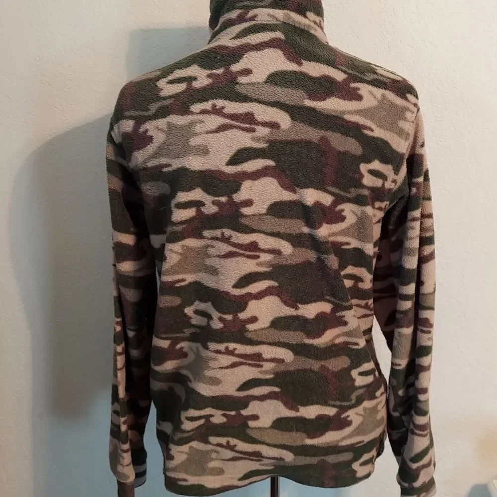 Columbia Fleece Camouflage Zip Up Jacket 14-16